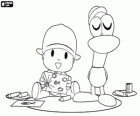 Pocoyo ve Pato kendi çizimleri göster