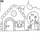 Hansel ve Gretel şekerden yapılmış'nın evden yemek