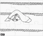 Sucul spor bulmaca. Puzzle yüzücü pratik stil serbest