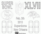Super Bowl 2013. San Francisco 49ers vs Baltimore Ravens. SuperDome, New Orleans, 3 Şubat 2013