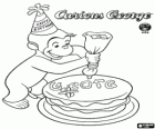 Meraklı Maymun, Curious George ile doğum günü pastası