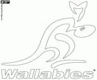 Avustralya Millî Ragbi takımı, wallabies logosu. Amblem, valabi