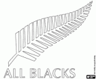 Yeni Zelanda Millî Ragbi takımı, All Blacks logosu. Amblem, Gümüş eğrelti