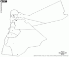 Ürdün Haşimi Krallığı Haritası. Sermaye: Amman. Orta Doğu ülke