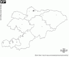 Kırgızistan Haritası, Kırgızistan Cumhuriyeti. Sermaye: Bişkek. Orta Asya'nın dağlık ülkenin