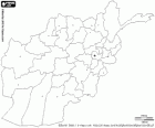 Afganistan İslam Cumhuriyeti haritası. Sermaye: kabil. Denize çıkışı olmayan Orta Asya'nın ülkenin