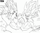 Goku ve Vegeta mücadele