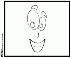 Komik yüzü yatay dikdörtgen