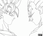 Goku ve Vegeta, yüz yüze