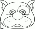 Köpek maskesi. Bulldog maskesi