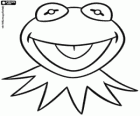 Kermit kurbağa surat. Kurbağa Kermit maskesi