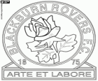 Blackburn Rovers F.C. logosu. Rovers, The Rovers. Tarihinde Blackburn, Lancashire county futbol kulübü