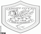 Cardiff City FC amblemi, Cardiff, Galler şehir futbol kulübü. The Bluebirds