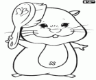 Bir saç fırçası ile minik hamster. Zhu Zhu Pets
