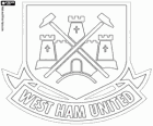 West Ham United F.C. logo. Upton Park, da malum aynı derecede The Irons ve The Hammers futbol kulübü