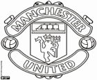 Manchester United FC logo. Futbol takımı Old Trafford, Manchester. Kırmızı Şeytanlar, The Red Devils olarak da bilinir