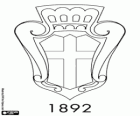 FC Pro Vercelli 1892 rozeti. Vercelli, Piyemonte city futbol kulübü