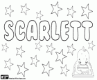Scarlett, İngilizce kökenli isim. Scarlet bir türevi