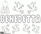 Benedetta, adı Latince kökenli. Benedetta Benedetto erkek adına karşılık gelen İtalyan kadın ismi. Latin benedictus gelen adı