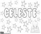 Celeste, İngilizce ve Fransızca kız için bir isim. Fransızca olarak da erkek adı olarak kullanılır. Celeste, Latince Caelestis türetilmiş anlamını göksel