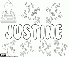 Justine, İngilizce, Fransızca, Almanca, Norveççe, Hollandaca kız adı. Justine, Latince Iustina türetilmiş bir adı