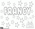 Francy, İngilizce için kız adı. Francy, Franci ve Frances çesidi