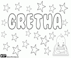 Gretha, kız için bir isim. Gretha, Grethe ve Greta bir türevi