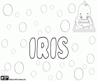 Iris, kıza, tanrıça of Olympus, Yunan mitolojisinde Tanrıların habercisi isim. Iris, adını Yunan kökenli birçok dilde