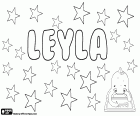 Leyla, Leila, Laila ve Layla türevi diğerleri arasında. Leyla, gece güzellik kız, anlamını adıdır