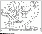 Logo 2015 FIFA Kadınlar Dünya Kupası. Dünya Şampiyonası yılında Kanada Haziran 6 ve 5 Temmuz 2015 yılları arasında oynanır
