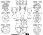 FC Barcelona mevsim 2008-2009 ve 2014-2015 tiz, en önemli üç başlık sezon, lig, kupa ve Şampiyonlar Ligi, ikinci bir süre için ilk Avrupa takım olmuştur. Diğer altı Avrupa takımları tiz elde ettik: Altı diğer Avrupa takımları bir sezonda üç ana başlık elde ettik: Celtic Glasgow 1966-1967 yılında, Ajax Amsterdam 1971-1972 yılında, PSV Eindhoven 1987-1988 yılında, Manchester United 1998-1999 yılında Inter Milan 2009-2010 ve Bayern Münih 2012-2013 yılında