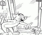 İyilik arasında kedi Tom ve ön kapı evin Jerry fare hareketleri