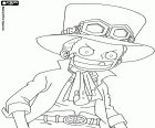 Sabo Luffy flashback başında görünen bir çocuk on yaşında olduğunu