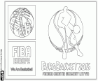 Avrupa Basketbol Şampiyonası 2015 logosu, EuroBasket 2015. Şampiyonluk 5 ila 20 Eylül için beş şehir dört Avrupa ülkelerinde, Montpellier ve Lille Fransa, Zagreb Hırvatistan, Berlin Almanya ve Letonya Riga'da yapılacak