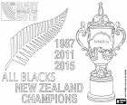 Yeni Zelanda'nın Rugby Milli takım, All Blacks rugby'nın 2015 yinelenen başlık 2011 Dünya Kupası şampiyonu vardır. Yeni Zelanda Avustralya karşı final oynamış ve sonuç 34-17 oldu. Oyuncu Dan Carter son onun katılımı ile All Blacks içinde maçın adamı seçildi. Yeni Zelanda olan ilk üç kez şampiyon Rugby Dünya Kupası, Web Ellis Cup: 1987, 2011 ve 2015