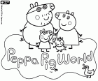 Peppa Pig World, Peppa Pig, Paultons Park, New Forest, Hampshire, İngiltere karakterleri adanmış bir eğlence parkı logosu