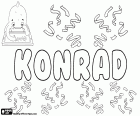 Konrad, Cermen kökenli erkek adı. Konrad, Almanca, Lehçe, İsveççe, Norveççe, Danca ve Sloven çocuk için ad. Konrád, adına çek, Slovak ve Macarca