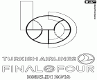 Final Four Berlin 2016 Euroleague basketbol logosu. 15 Mayıs 2016 yılında Mercedes-Benz Arena, Berlin, Almanya için 13. Fenerbahçe Istanbul karşı Laboral Kutxa Vitoria - Gasteiz ve CSKA Moskova karşı Lokomotiv Kuban yarı final maçları vardır