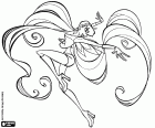 Stella, Winx Club peri boyama için muhteşem bir görüntü. Stella parlak güneşin peri olduğunu