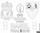 Liverpool Sevilla karşı. Final Avrupa Ligi 2015-2016 stadyumda Aziz Jakob Parkı Basel, İsviçre, 18 Mayıs 2016