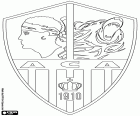 Logo Athletic Club Ajaccio, AC Ajaccio veya Athletic Club Aiacciu Korsika dili, Ajaccio şehir kulübünde futbol, Corsica başkenti