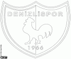 Amblemi Denizlispor Kulübü, Spor Kulübü Denizli, Ege Bölgesi şehri, Anadolu, Türkiye Denizli eyaletinin sermaye