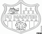 Football Club de Nantes, Nantes, Pays de la Loire bölgesi, Batı Fransa'nın başkenti futbol kulübü logosu