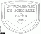 Football Club des Girondins de Bordeaux, Bordeaux, Fransa'nın güneybatısında ve Aquitaine bölgesi başkenti şehir merkezi ile futbol kulübü logosu