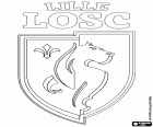 Lille Olympique Sporting Club, Lille LOSC, futbol kulübü ile kalkan, Lille, Fransa'nın Kuzey ve Nord-Pas-de-Calais-Picardie Bölge başkenti şehir Merkez
