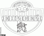 FK Yenisey Krasnoyarsk, Krasnoyarsk, Doğu Sibirya bölgesi ve Krasnoyarsk Krayı başkenti şehir içinde futbol kulübü logosu. Futbolny Klub Yenisey Krasnoyarsk, Rus orijinal ismi dönüştürülmüş