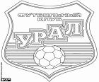 Ural FK, Yekaterinburg, Orta Rusya Asya şehir ve başkenti Sverdlovsk Oblast ve Ural Federal Bölgesi futbol kulübü logosu