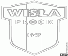 Wisła Płock logosu, Płock, Masovian Voyvodası, Polonya'nın merkezinde Vistula Nehri kıyısında şehir içinde spor kulübü
