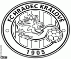 FK Hradec Králové, Hradec Králové, Elbe ve Orlice nehirler, Çek Cumhuriyeti'nin doğu kıyısında Şehir Merkezi ile futbol kulübü logosu