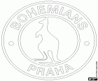 Bohemians Praha amblemi, Vršovice District, Çek Cumhuriyeti'nin başkenti Prag şehir merkezi ile futbol kulübü